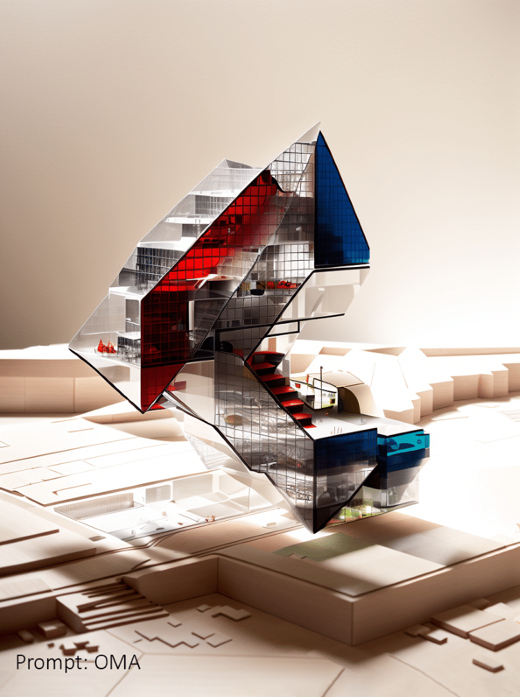 AI Generated Architecture based on crumpled paper