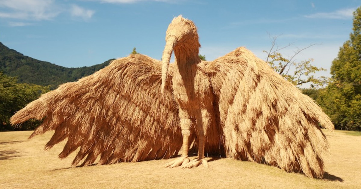 Rice Straw Sculptures of Massive Animals Take Over 2023 Wara Art Festival in Japan