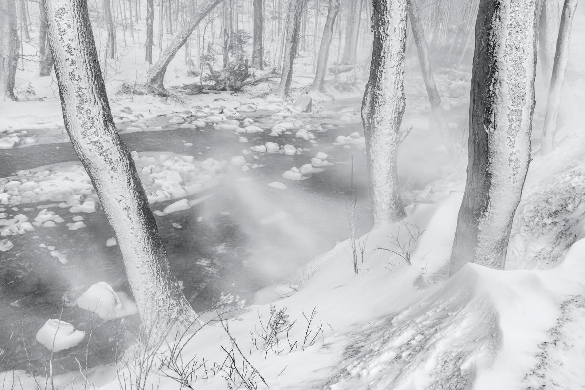 Winter landscape in New Hampshire