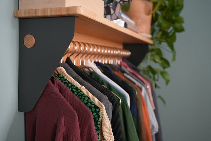 Clever Coat Hanger Folds in Half to Save Space in Your Closet