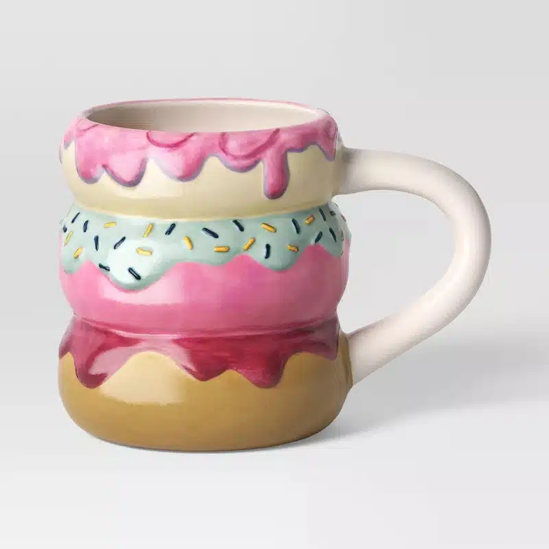 donut mug pink cup cute