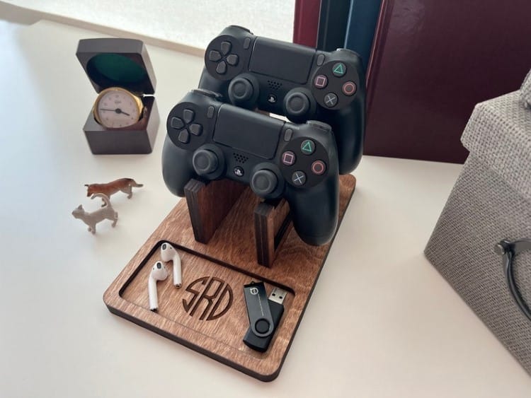 Personalized Wood Controller Stand