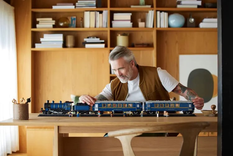 lego orient express train set on table