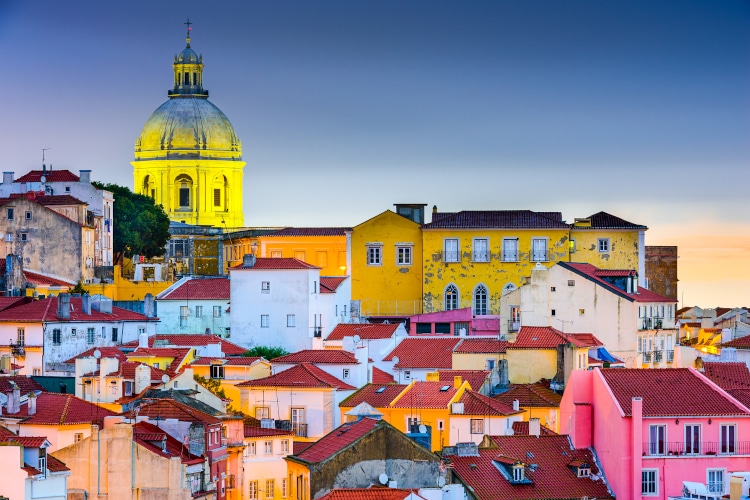 skyline at Alfama, portugal