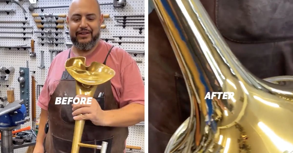 Watch the NearMiraculous Restoration of a Crushed Trombone