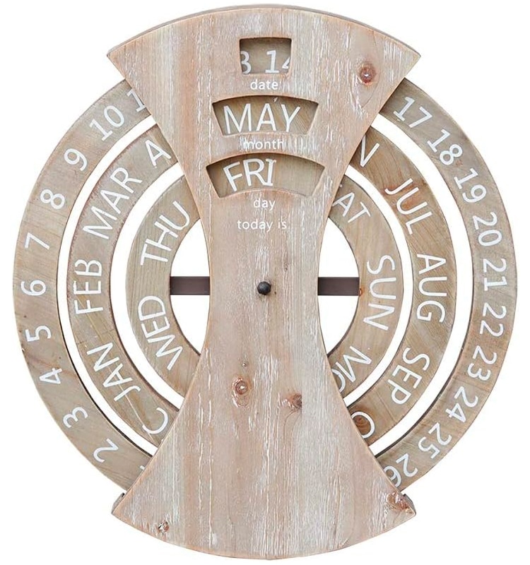 Rustic wheel perpetual calendar