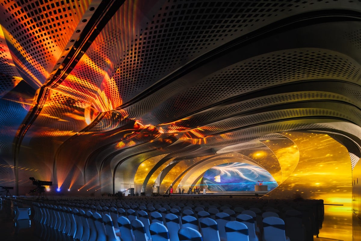 Interior of the Chengdu Science Fiction Museum by ZHA