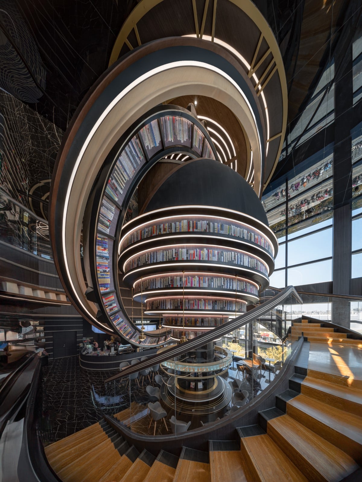 Futuristic Bookstore in China by X+Living