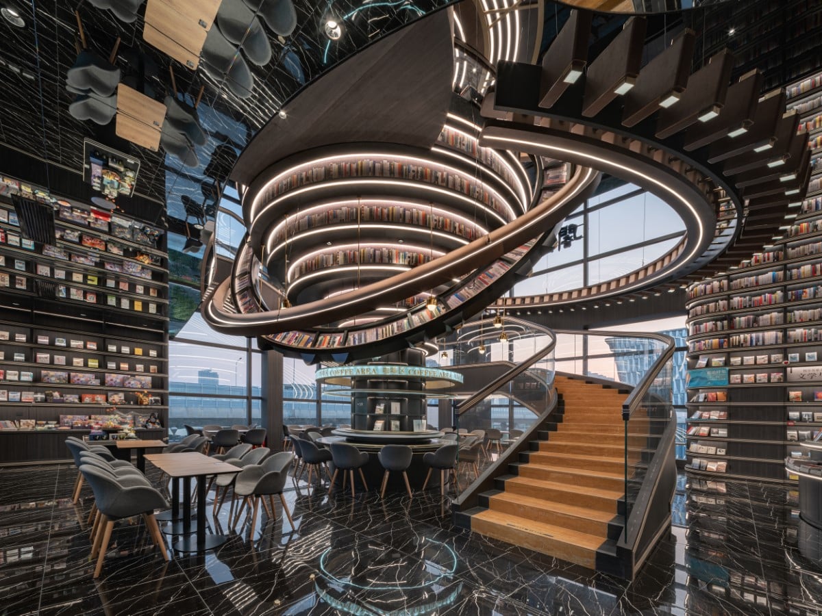 Futuristic Bookstore in China by X+Living