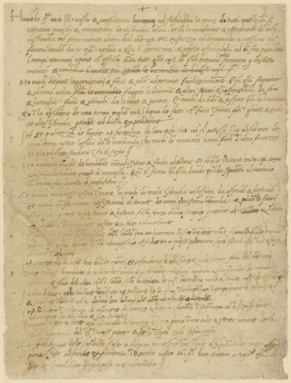 Leonard Da Vinci Wrote One of the Earliest Known Resumés