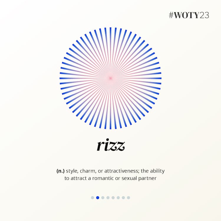 Oxford's Word of the Year 2023 Rizz definition