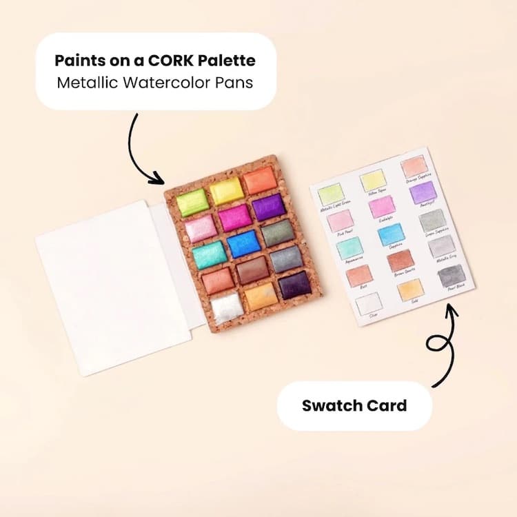 Metallic Watercolor Pans by Viviva Colors