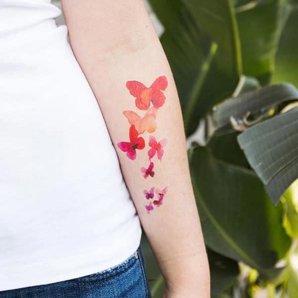 Watercolor Butterfly Tattoos by Tattly