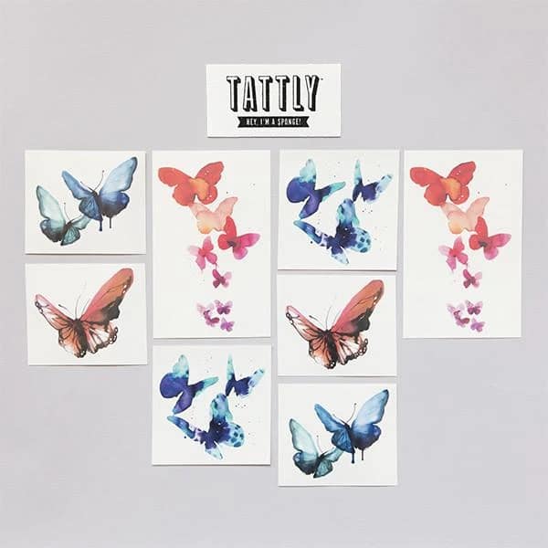 Watercolor Butterfly Tattoos by Tattly
