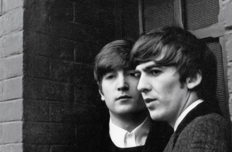 Paul McCartney photo of George Harrison and John Lennon in Paris in 1964