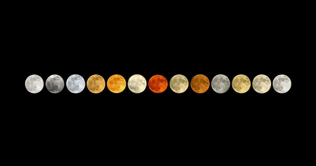 All 13 Full Moons from 2023 Together in One Brilliant Photo