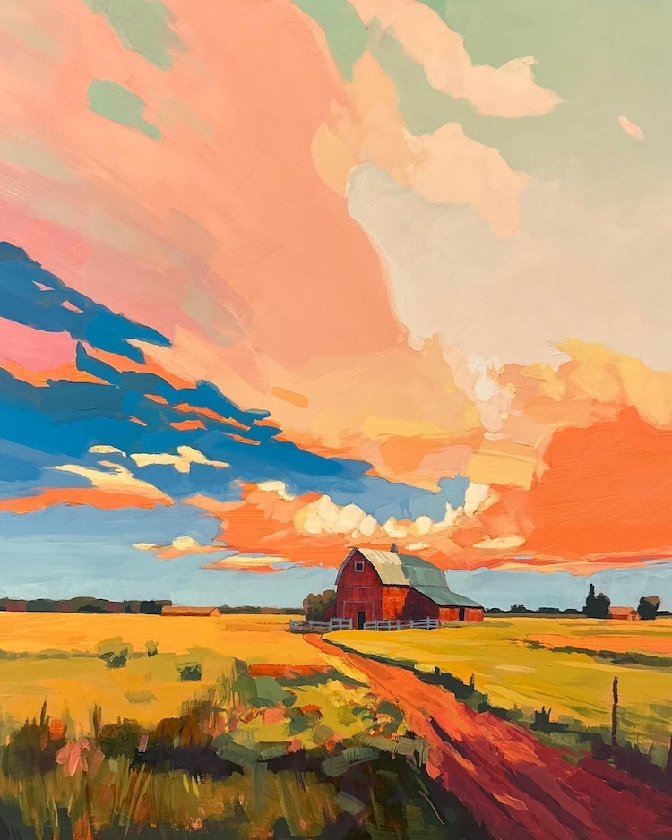 Acrylic Landscape Painting by James Musil