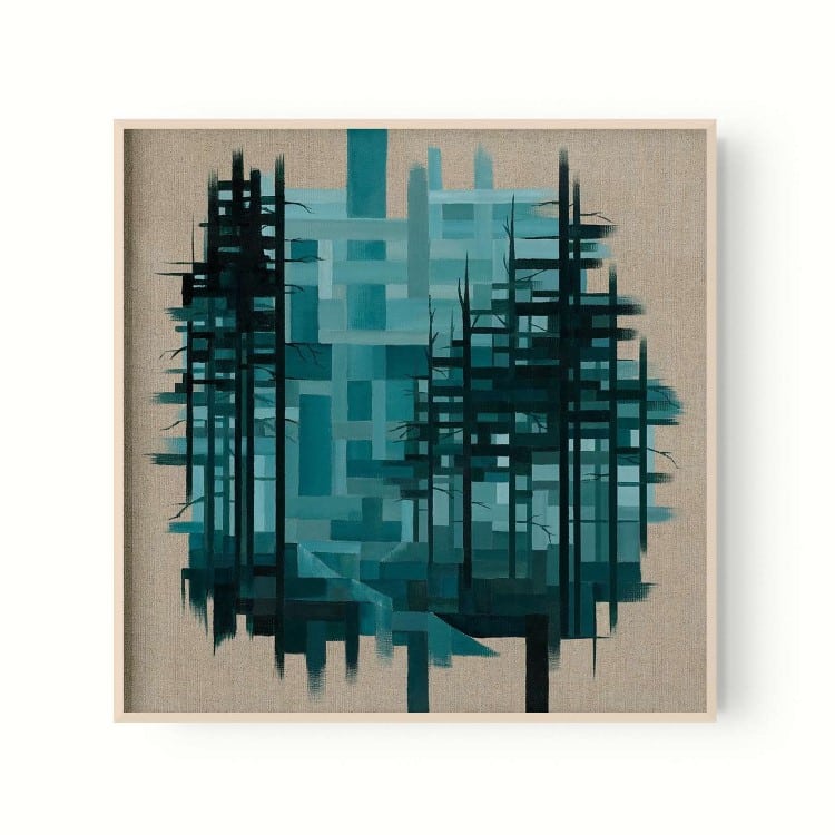 Contemporary Pixelated Landscape by Luiza Niechoda