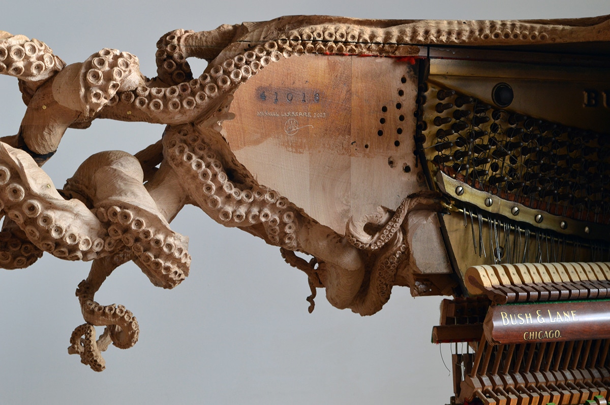 Piano Carved Into a Sculpture by Maskull Lasserre