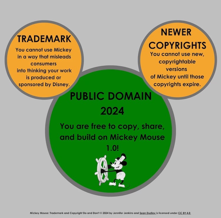 Mickey Mouse Do and Don't Copyright Diagram