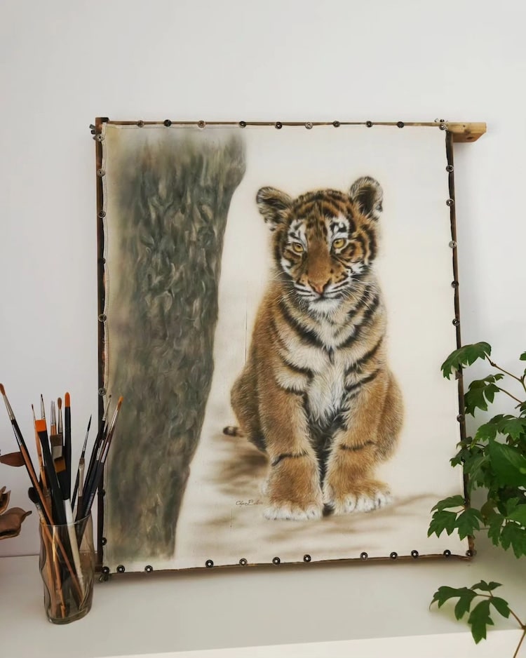 Animal Silk Paintings by Olga Belova