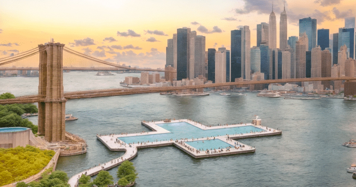 + POOL Floating Pool Brings Clean, Safe Swimming to NYC