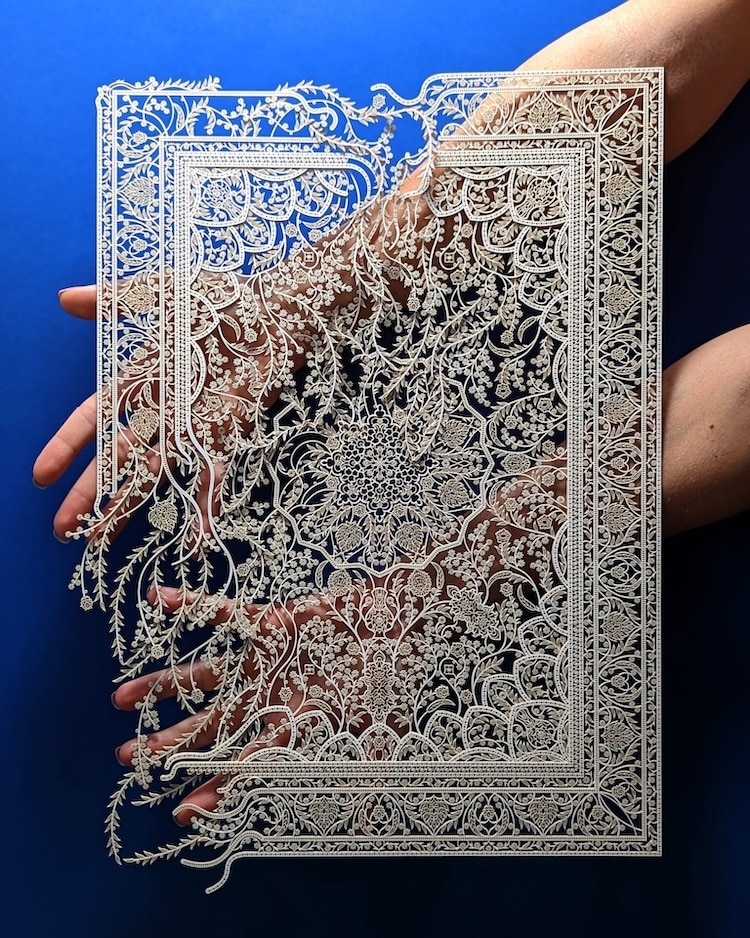 Watch Lasers Cut Intricate Lace Designs From Paper - Make