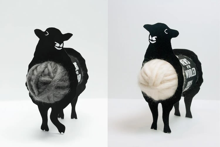 Yarn Skeins in Sheep Packaging