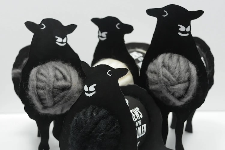 Yarn Skeins in Sheep Packaging