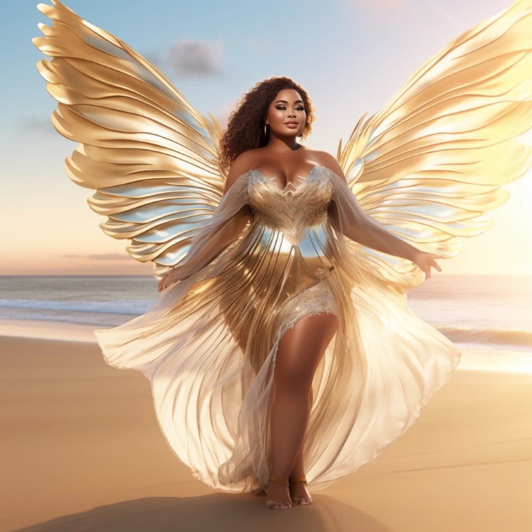 Plus Sized AI Angel by Alice Yoo