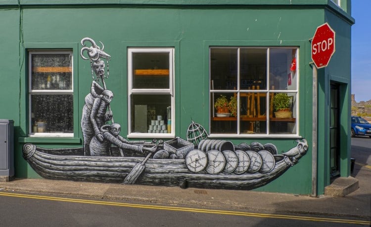 Phelgm mural on the Isle of Man