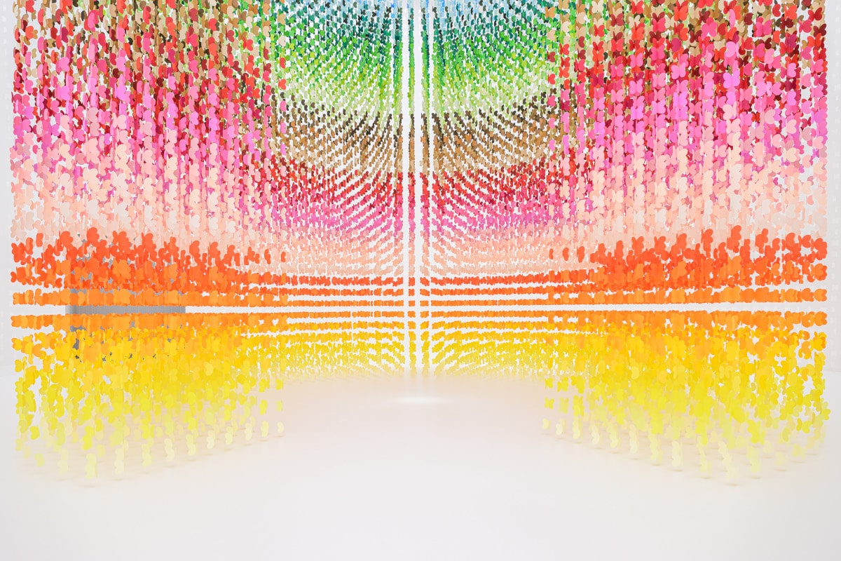 100 colors installation by Emmanuelle Moureaux