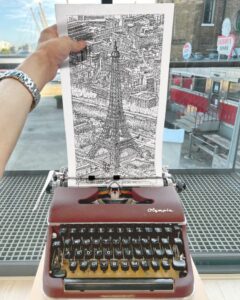 Stunning Typewriter Art Of Real Locations and Famous Paintings