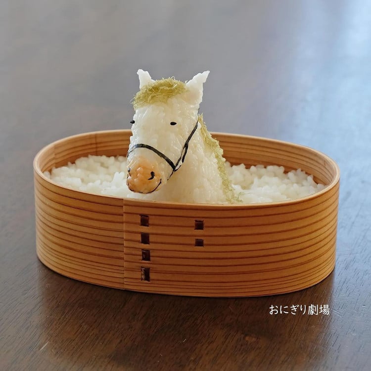 Onigiri horse made of rice