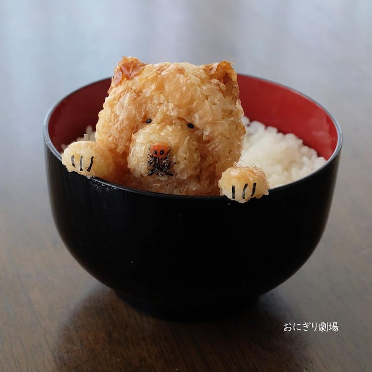 Onigiri pig made of rice