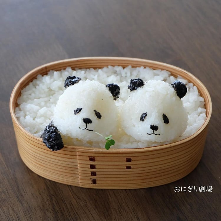 Onigiri pandas made of rice