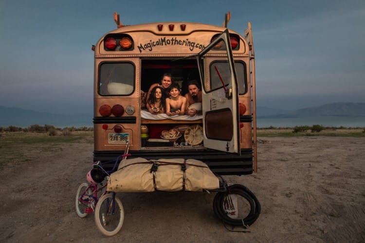 Family living in a bus