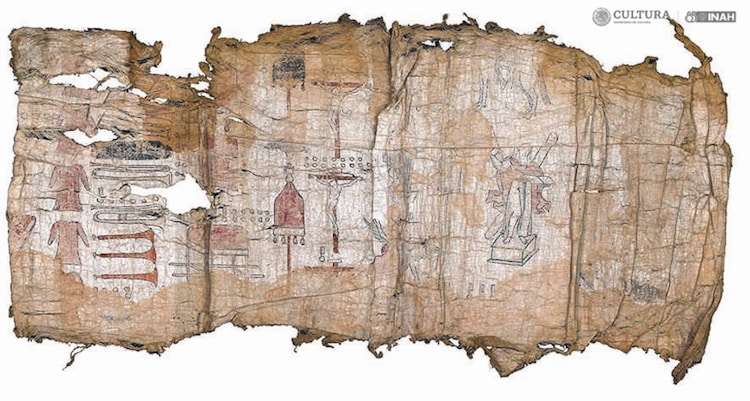 Codice showing an inventory manuscript of the Tetepilco church