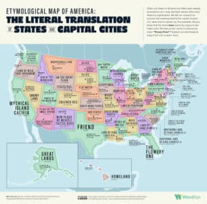 Insightful Map Reveals the Meaning of U.S. State and City Names