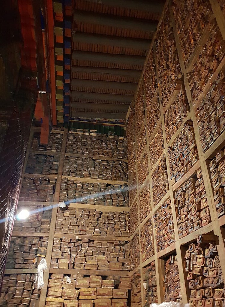 Sakya monastery library stacks