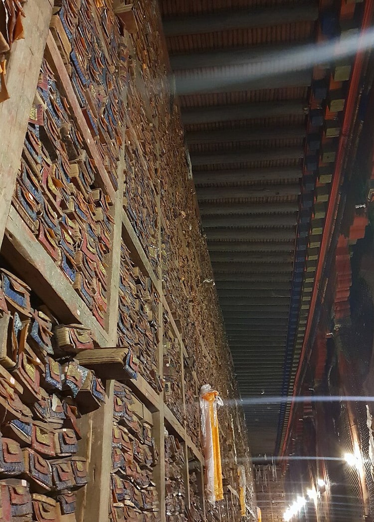Sakya monastery library stacks