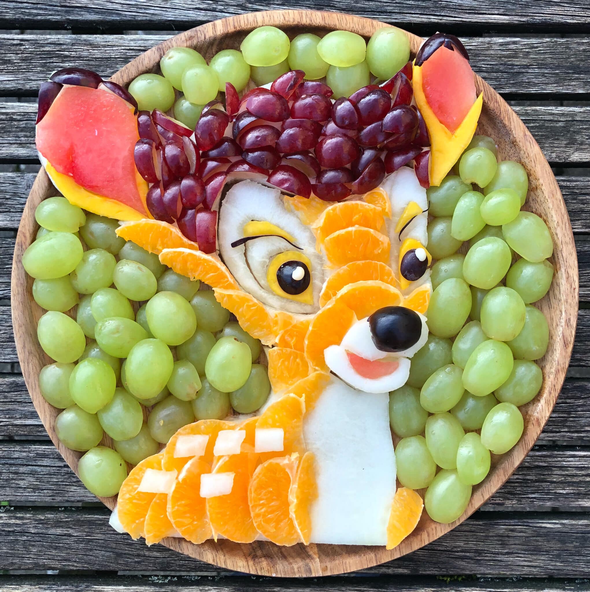Bambi made out of fruit
