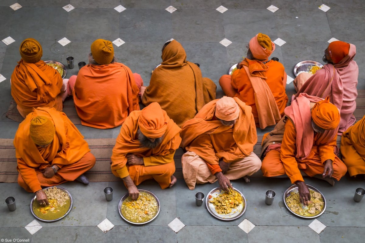 Pilgrims attending the Kumbh Mela Hindu festival in Haridwar