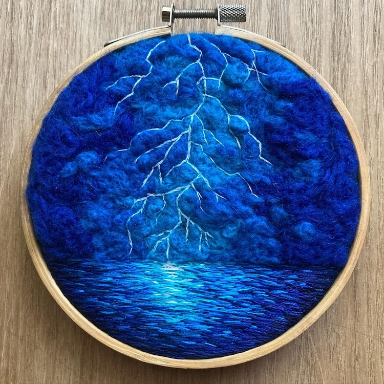 Lightning Embroidery by Erika Tu’a