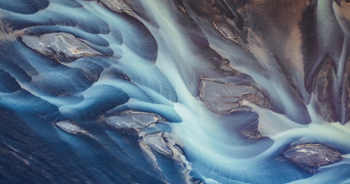 Stunning Aerial Photos Capture the Abstract Beauty of Iceland's Glacier Rivers