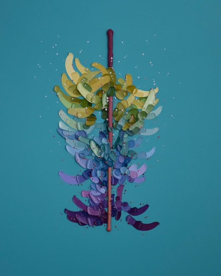 Artist Uses Palette Knife To Create Stunning 3D Flower Paintings
