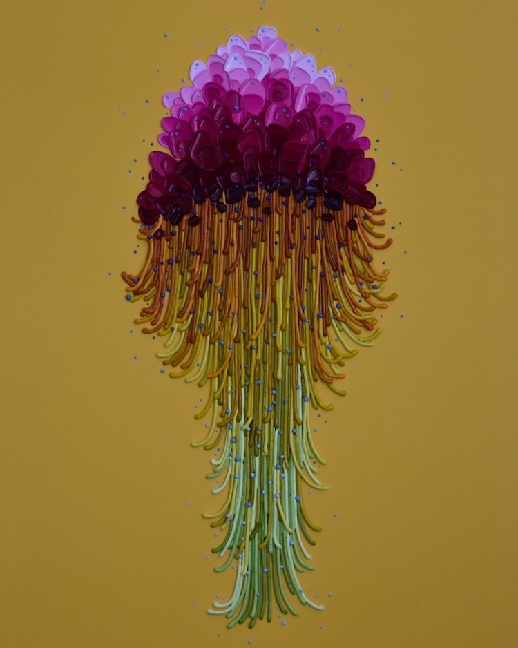 Palette Knife Flower Painting by Joshua Davidson 