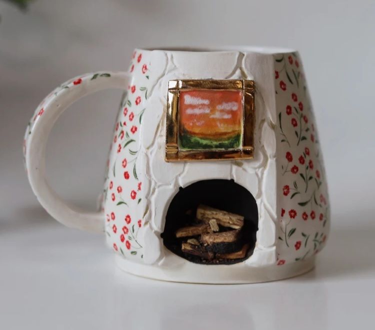 Fireplace Mug With Picture Frame