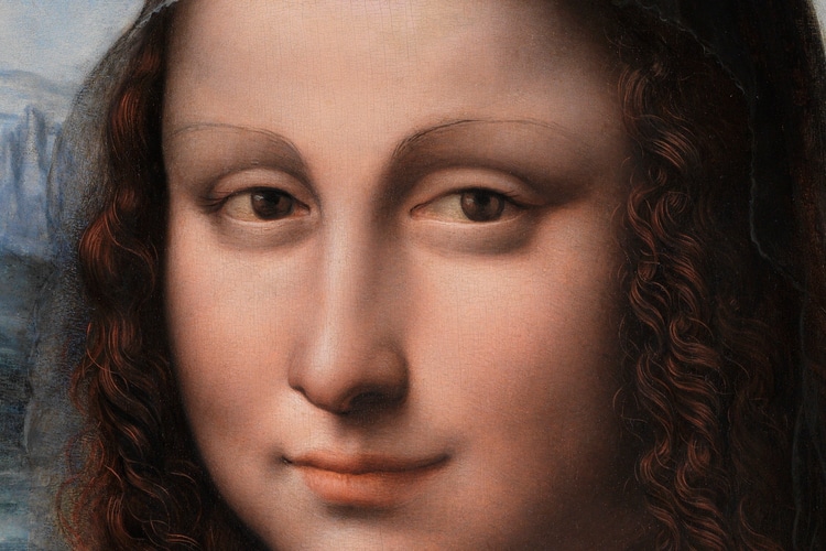Face detail of Museo del Prado's copy of the Mona Lisa