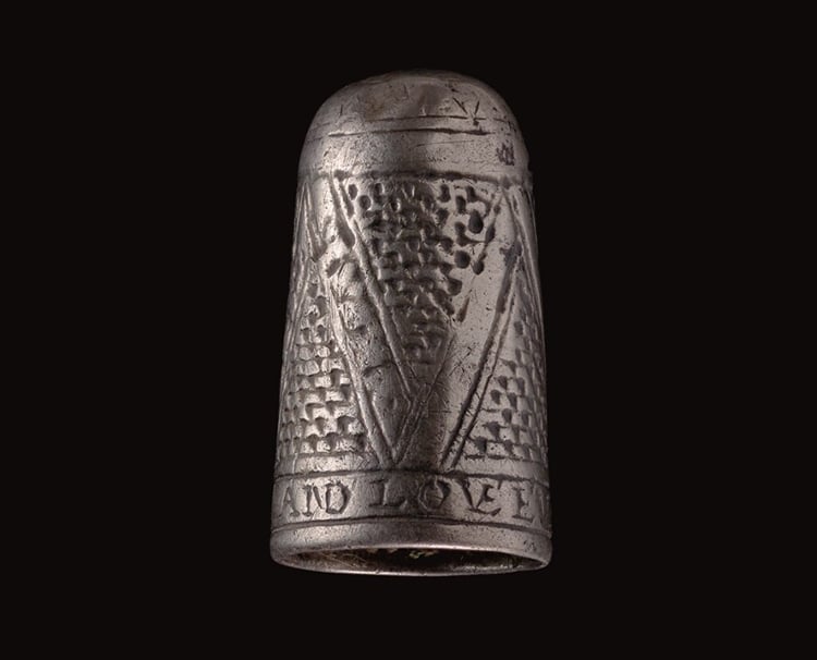 Silver Thimble With Endearing Inscription Discovered in Wales